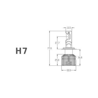 Светодиодная лампа головного света MTF серия RETROFIT LED, H7/H18 RT07K4