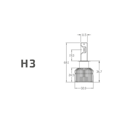 Светодиодная лампа головного света MTF серия RETROFIT LED, H3 RT03K4