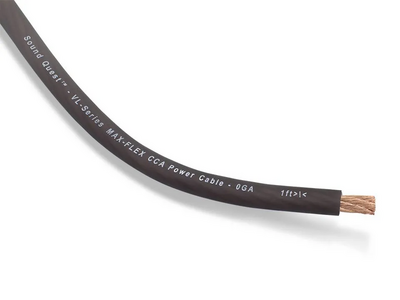 Силовой кабель Sound Quest 1/0 Ga (54 мм.кв)  SQVLP0BK matte black, 15,24 м