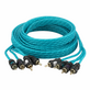 Межблочный кабель ASPECT RCA-CL4.25, Cyan Line, витая пара, бескислородная медь (OFC), 1 экран, 4RCA-4RCA, 2.5м