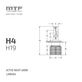 Светодиодная лампа головного света MTF ACTIVE NIGHT H4/H19 6000К (LAN04K6)