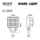 Светодиодная фара MTF доп. освещения 112/24V, 20W, 2000lm, ECE R10 квадратный (CL32K6S)