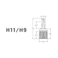 Светодиодная лампа головного света MTF серия RETROFIT LED, H11/H8/H9/H16, 30W, 2750lm, 3500K, кулер, к-кт. RT11K4