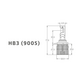 Светодиодная лампа головного света MTF  серия RETROFIT LED, HB3(9005), 30W, 2750lm, 3500K, кулер, к-кт. RTB3K4
