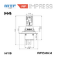 Светодиодная лампа головного света MTF серия IMPRESS RETROFIT H4/H19, 12V, 24W, 2100LM, 3500K, штатный размер, к-кт. RF04K4