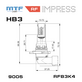 Светодиодная лампа головного света MTF серия IMPRESS RETROFIT HB3(9005), 12V, 24W, 2100LM, 3500K, штат. р-р, к-кт. RFB3K4